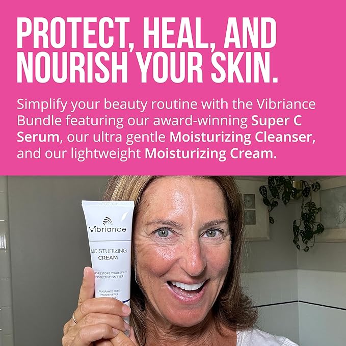 Vibriance Bundle Skincare Set | Super C Serum, Moisturizing Cleanser and Face Cream | Complete Kit for Radiant Beauty