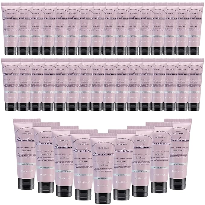 100 Pack Lotus Dream Hand Cream Bulk - Travel Size Scented Hand Lotion Set for Dry Cracked Hands, Ideal Holiday Gift for Women/Nurse/Bridesmaid/Teacher Appreciation, 1.0 oz/30 ml