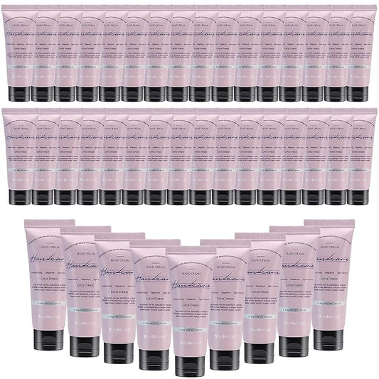100 Pack Lotus Dream Hand Cream Bulk - Travel Size Scented Hand Lotion Set for Dry Cracked Hands, Ideal Holiday Gift for Women/Nurse/Bridesmaid/Teacher Appreciation, 1.0 oz/30 ml