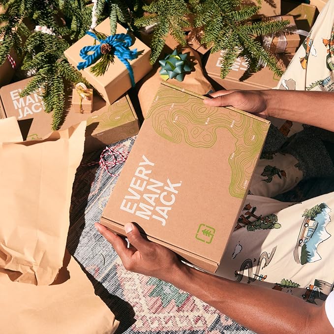 Every Man Jack Men’s Cedar + Red Sage Bath and Body Gift Set - Clean Ingredients & Cedar, Sage, and Spice Ccent - Round Out His Routine with Men’s Body Wash, 2-in-1 Shampoo, Deodorant & Face Wash