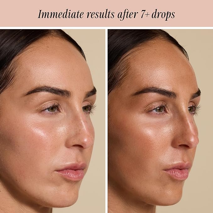 + Lux Unfiltered N°12 Sunstruck Face Tanning Drops - Fragrance Free Bronzing Drops for Face with Hyaluronic Acid, Coconut Water, & Passionfruit Oil - Cruelty Free & Vegan Self Tanner