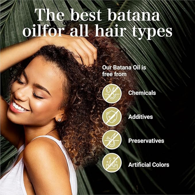 Batana Oil for Hair,Hair Oil with Rosemary for Hair Growth - 100% Organic Batana Oil (2pcs)