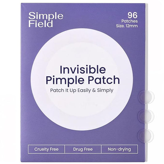 Pimple Patches for Face (96 Count). Invisible Hydrocolloid Acne Patch for Blemishes, Zits, and Breakouts. Easy-to-Use Spot Cover for Day & Night, One Size - Medium (12mm)