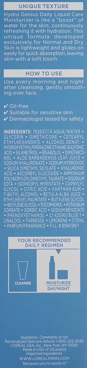 Hydra Genius Daily Liquid Face Moisturizer with Hyaluronic Acid