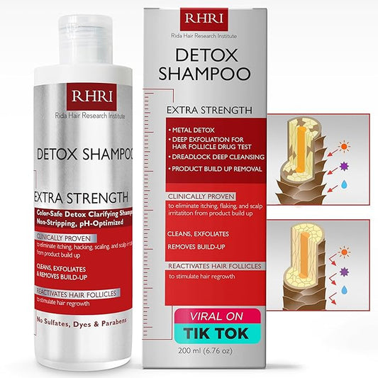 Detox Shampoo For Product Build up, Detoxify & Regrow with Our Clarifying Shampoo - Nourishes Follicles, Soothes Scalp Irritation - For All Hair Types