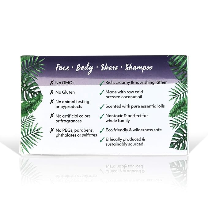 "Coco Fiji Soap Bar for Face and Body Infused With Organic Coconut Oil, Peppermint, Essential Oil, Natural Soap for Moisturizing & Pore Purifying Skin, 7 oz, Pack Of 3 "