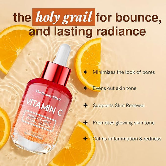 Vitamin C Serum For Face - Dermatologist Tested - Anti-Aging & Dark Spot Remover - Brightening, Clean Beauty, Cruelty-Free, Korean Skin Care for Glass Skin - All Skin Types - 1.69oz