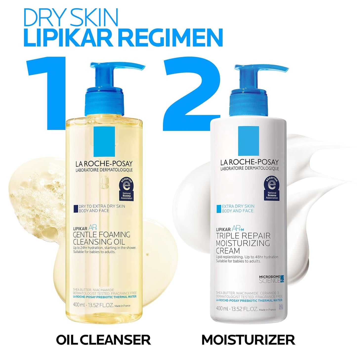 💧 La Roche-Posay Lipikar AP+ Triple Repair Moisturizing Cream – Face & Body Lotion for Dry, Sensitive Skin with Shea Butter & Niacinamide