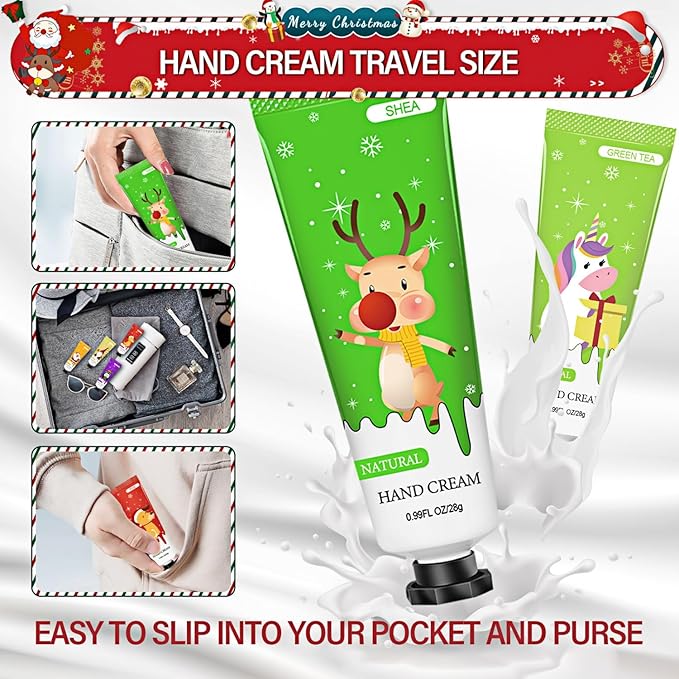 SenseYo Hand Cream Gift Set Natural Plant Fragrance Shea Hand Lotion for Dry Cracked Hands Christmas Gifts for Women Mom Girls, Unique Christmas Stocking Stuffers, 8 Different Fragrances