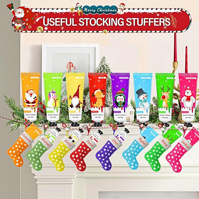 SenseYo Hand Cream Gift Set Natural Plant Fragrance Shea Hand Lotion for Dry Cracked Hands Christmas Gifts for Women Mom Girls, Unique Christmas Stocking Stuffers, 8 Different Fragrances