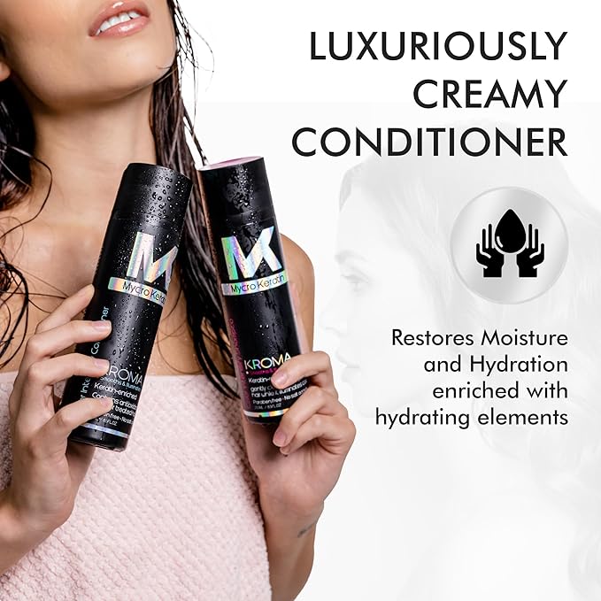 Mycro Keratin KROMA Hair Conditioner for Color Treated Hair, Moisturizing Color Safe Care Conditioner for Women with Antioxidants, Shea Butter, Collagen, Jojoba Oil, Aloe Vera (8.45 Fl Oz)