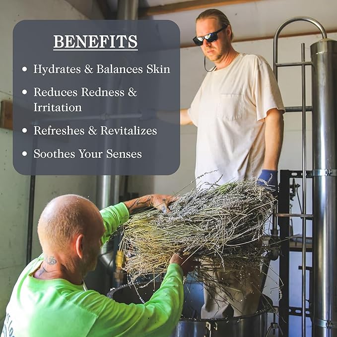 Hydrosol - Pure Organic Lavender Floral Water Hydrosol, Facial Toner, Aromatherapy, Skincare Set, Body Mist, Room & Linen Spray - Made in USA - 1 Gallon