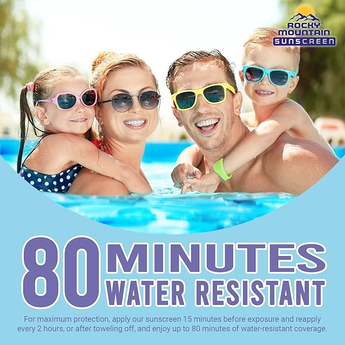 Rocky Mountain Sunscreen SPF 50 16 oz | Broad Spectrum UVA/UVB Protection | Hawaii 104 Reef Act Compliant (Oxybenzone & Octinoxate Free) | Water Resistant 80 Min. | Fragrance Free With Pump (16 Fl Oz)