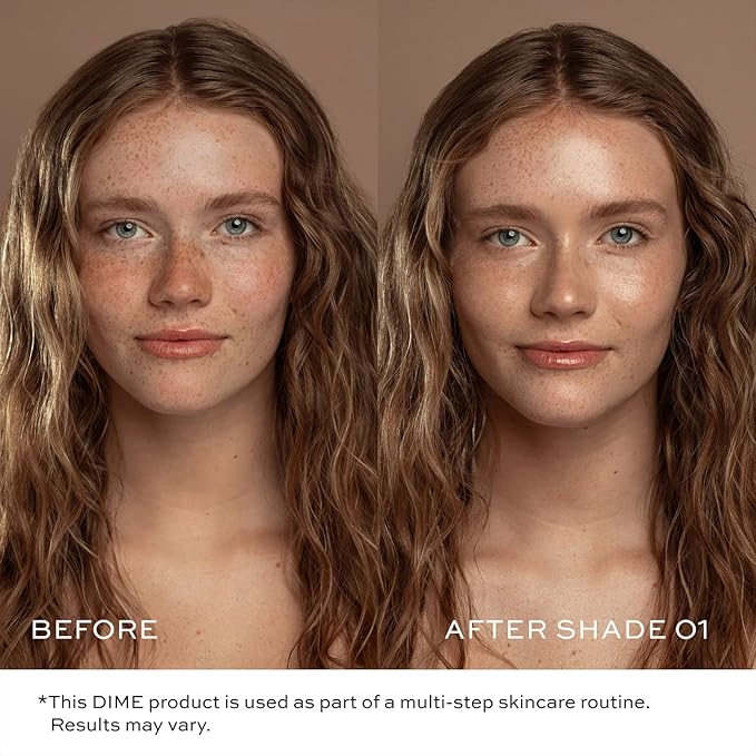 DIME Beauty Tinted Glow Wonderscreen SPF 30, Mineral Sunscreen for Face with 19% Zinc Oxide, Tinted Moisturizer with SPF, 50 g (Light)