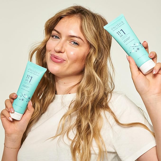 Pacifica Leave In Conditioner - 11 in 1 Magical Hair Treatment - Strengthen & Repair Damaged Hair - Deep Conditioning for Dry Hair Adds Shine & Anti-Frizz for Straight, Wavy & Curly Hair Care, Vegan