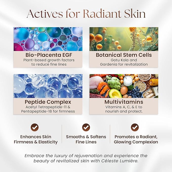 Rejuvenation Elixir - Luxurious Collagen Peptide Cream - Firming Face Cream with Bio-Sourced Peptides & Vitamins - Hydrating, Firming Rejuvenation Elixir Crème - 1.7 fl oz/50ml