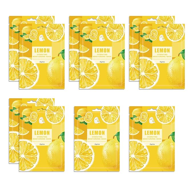 10PCS Hydrating Face Masks,Moisturizing Facial Masks for Women and Men,Fruit Overnight Facial Sheet Mask,Lightweight and Non-greasy Face Sheet Mask for All Skin Type 07