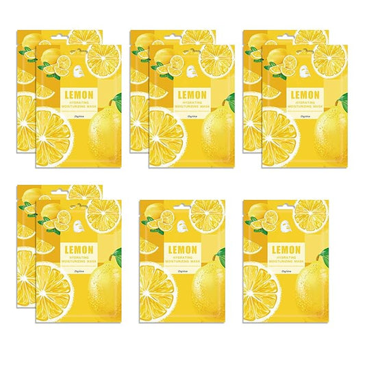 10PCS Hydrating Face Masks,Moisturizing Facial Masks for Women and Men,Fruit Overnight Facial Sheet Mask,Lightweight and Non-greasy Face Sheet Mask for All Skin Type 07