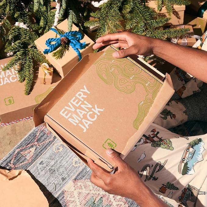 Every Man Jack Men’s Sea Minerals + Citron Bath and Body Gift Set - Clean Ingredients & Sea Minerals and Citron Scent - Round Out His Routine with Body Wash, 2-in-1 Shampoo, Deodorant & Face Wash