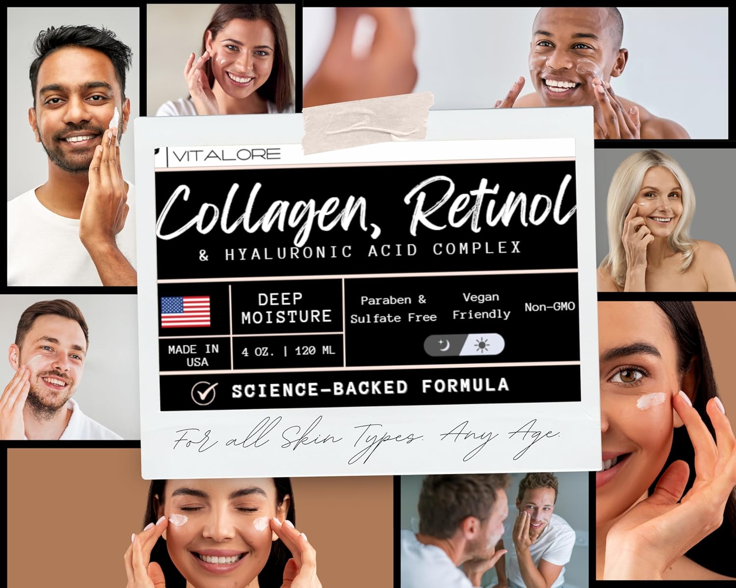 Collagen & Retinol Anti-Aging Face Cream with Hyaluronic Acid