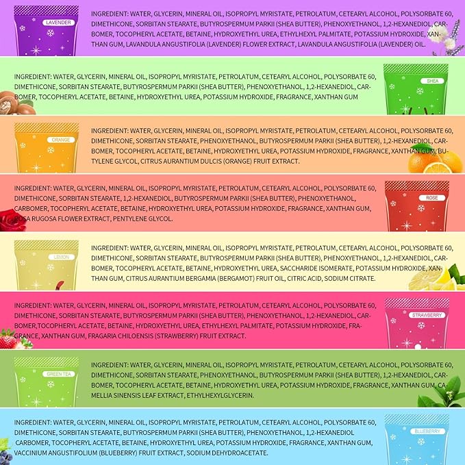 SenseYo Hand Cream Gift Set Natural Plant Fragrance Shea Hand Lotion for Dry Cracked Hands Christmas Gifts for Women Mom Girls, Unique Christmas Stocking Stuffers, 8 Different Fragrances