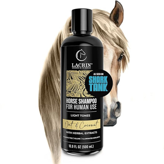 Oat and Coconut Horse Shampoo for Human Use – As Seen on Shark Tank – Gentle, Hydrating, Paraben-Free, Sensitive Scalp Shampoo for Hair Growth & Strengthening, 16.9 Fl Oz, 1-Pack