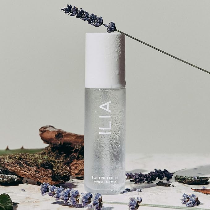 ILIA - Blue Light Face Mist | 3-in-1 Hydrate, Defend, Set Makeup | Ultra-Fine, Non-Sticky, Weightless | Gluten + Silicone-Free | Non-Toxic, Vegan, Cruelty-Free, Clean (Travel Size, 0.47 fl oz | 14ml)