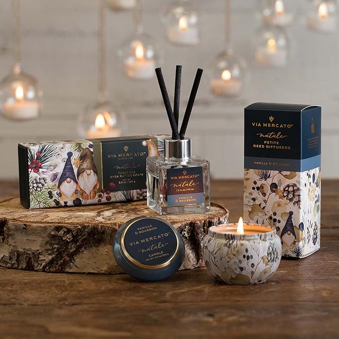 Via Mercato Natale Winter Woods Holiday Collection, Soap Gift Set, Assorted Scents