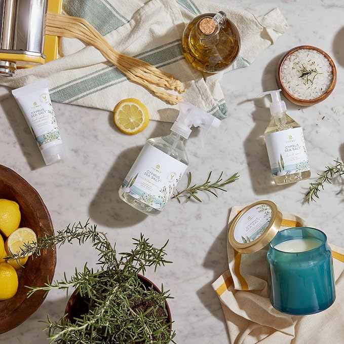 Thymes Moisturizing Hand Lotion for Dry Skin - Moisturizer for Beauty and Personal Care - Luxury Hand Lotion for Women & Men with Shea Butter & Aloe Vera (Cyprus Sea Salt, 9 fl oz)