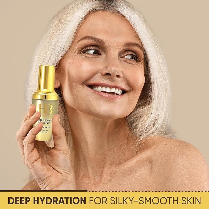 HB Lifting & Firming Silk Serum for Face - Contains Sea Minerals Anti Aging Face Serum for Men & Women Collagen Gotu Kola