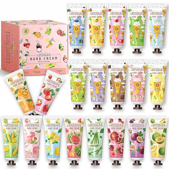 20pack Hand Lotions Gift Set for Dry Hands,Natural Plant Scents, Perfect for Women, Birthday, Mother's Day,Teacher Appreciation, Bridesmaid Thank You Gifts