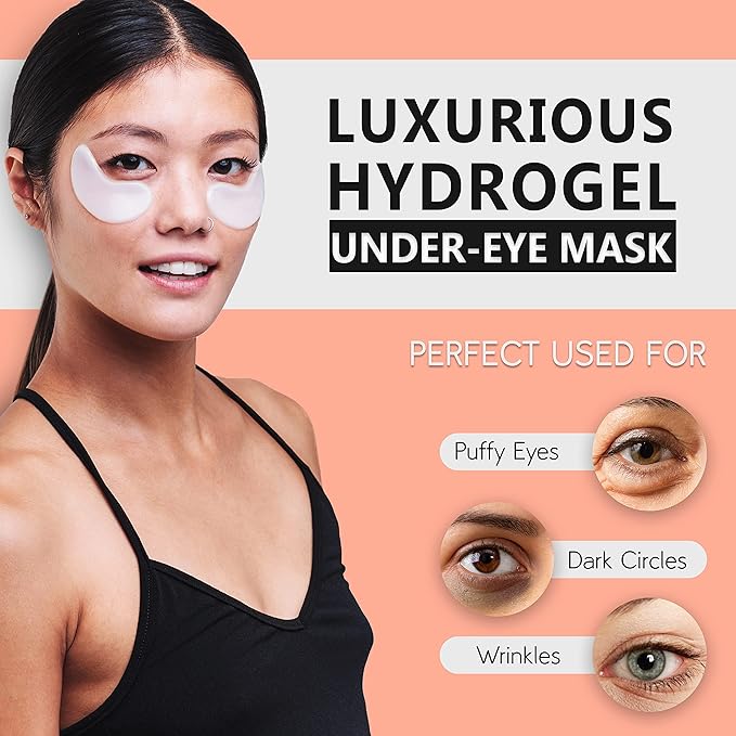 PURE SOL. Charcoal Under Eye Patches – Charcoal Eye Patches For Adults – 12 Pairs Hydrogel Under Eyes Mask To Remove Dark Circles And Under Eye Treatment For Women – Anti Wrinkle Eye Masks