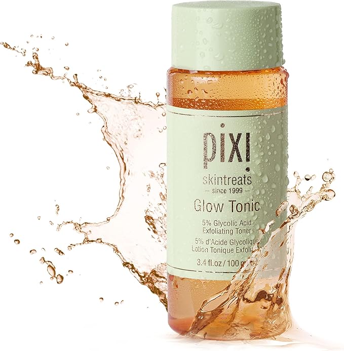 Pixi Glow Tonic Balancing Face Toner Glycolic Acid Toner for Radiant Skin Daily Brightening Toner (3.4 fl oz / 100 ml, Toner)