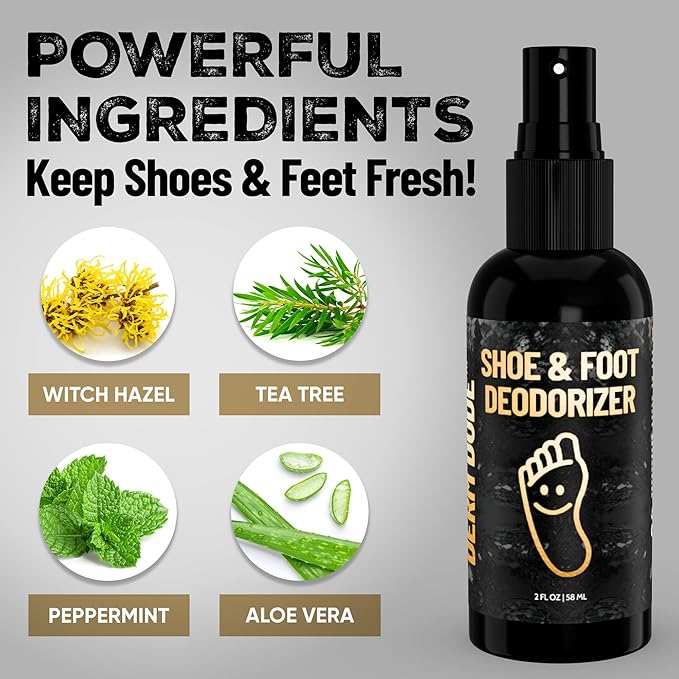 Derm Dude Foot Rescue Bundle | Coconut Rush Holy Foot Cream 4oz + Mint Scent Foot & Shoe Deodorizer Spray 2oz | Moisturizer for Dry Cracked Feet & Odor Control Spray with DeoPlex, Aloe, Tea Tree