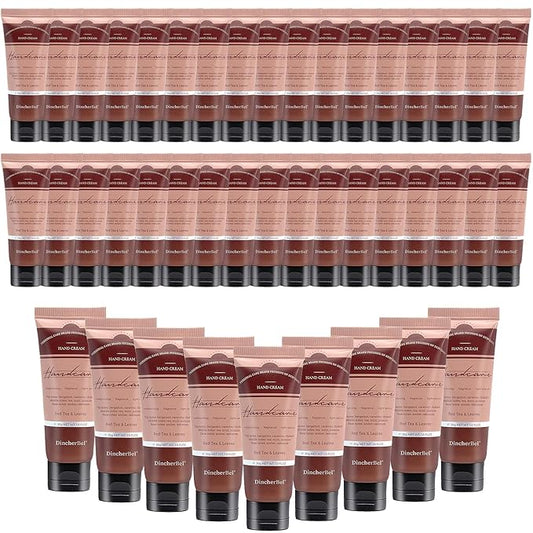 100 Pack Red Tea & Leaves Hand Cream Bulk - Travel Size Scented Hand Lotion Set for Dry Cracked Hands, Ideal Holiday Gift for Women/Nurse/Bridesmaid/Teacher Appreciation, 1.0 oz/30 ml