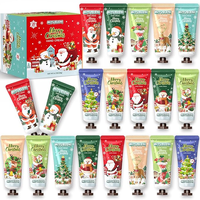 20 Pack Christmas Hand Lotion Gifts Set，Moisturizing Hand Cream for Women, Moms & Coworkers，Mini Travel Size Holiday Gifts, Stocking Stuffers & Bulk Gifts for Christmas Appreciation 20ml