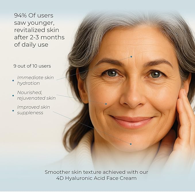 Anti-Aging Face Cream | $6.47/oz | 5% Marine Collagen 3% Retinol 5% 4D Hyaluronic Acid | Wrinkle Firming Moisturizer for Face Neck | Professional Strength | Jumbo 3.7oz | 1 Finger Cream Dispenser