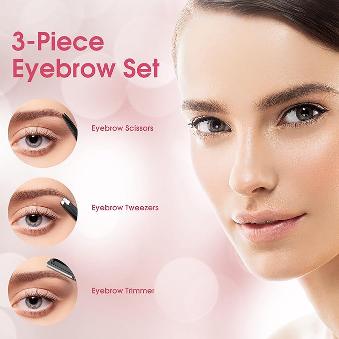 Newbealer 2in1 Facial Steamer, Hot Mist Facial Aromatherapy Humidifier Atomizer, Large Face Steamer Unclogs Pores Sinuses Moisturizing, Home Sauna Spa with Eyebrow Set (Red, 170ml)