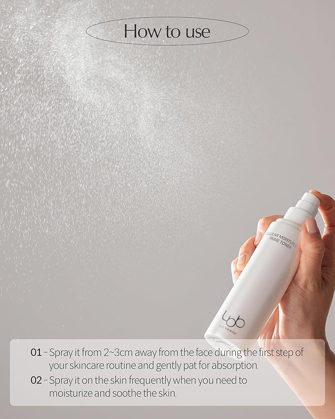 LBB Cellular Moisturizing Prime Toner - Vegan Moisture Boosting Face Spray - Skin Balancing, Exfoliating, Moisturizing - Tangerine Cellular Water, Panthenol, 3.38 fl.oz.