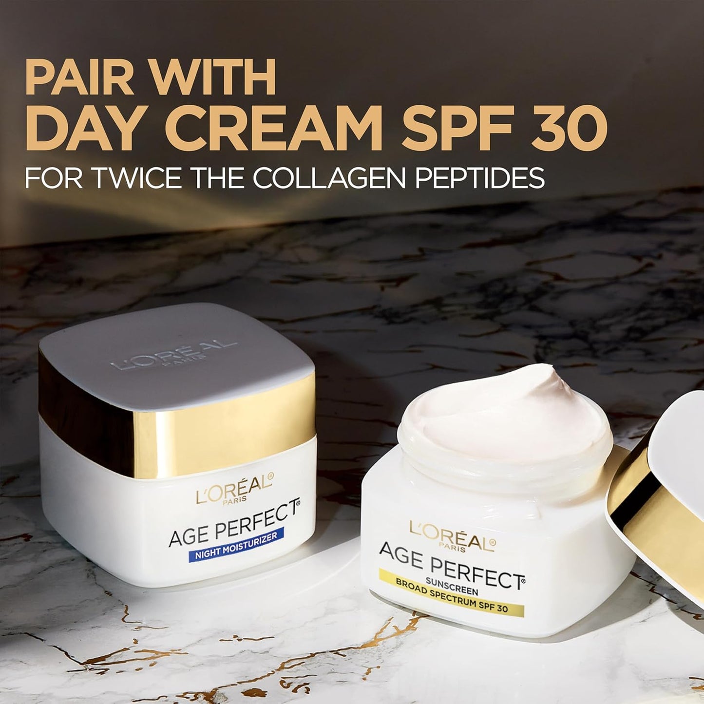 🌙 L'Oreal Paris Age Perfect Collagen Expert Night Cream – Anti-Aging & Anti-Wrinkle Moisturizer (2.5 oz)