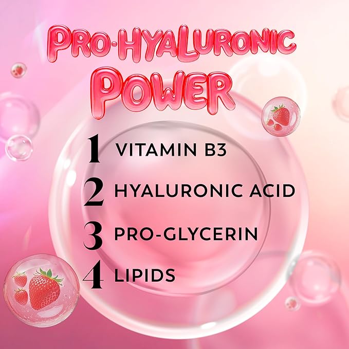 Olay Body Wash for Women, Intensely Hydrating, Pro-Hyaluronic Acid Serum Complex, Renews Moisture, Vitamin B3 Lameller Technology, For All Skin Types, Strawberry Summer Fizz Scent, 20 fl oz