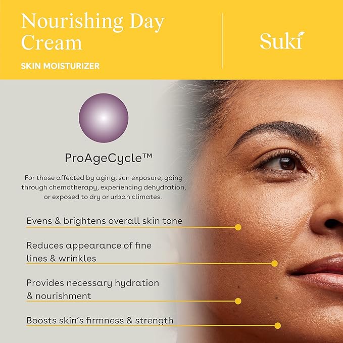 Suki Skincare Nourishing Day Cream - With Vitamin C & Firming Collagen Peptides - Rich, Luxurious, Age-Defying Cream For Super Smooth & Hydrated Skin - 50ml
