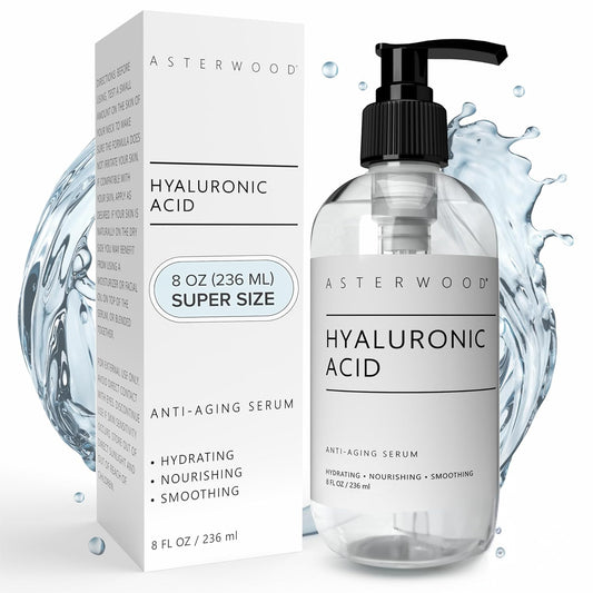 Hyaluronic Acid Serum for Face – Anti-Aging, Hydrating & Plumping Facial Serum for Dry, Sensitive & Mature Skin | Fragrance-Free, Non-Greasy | 8 Fl Oz
