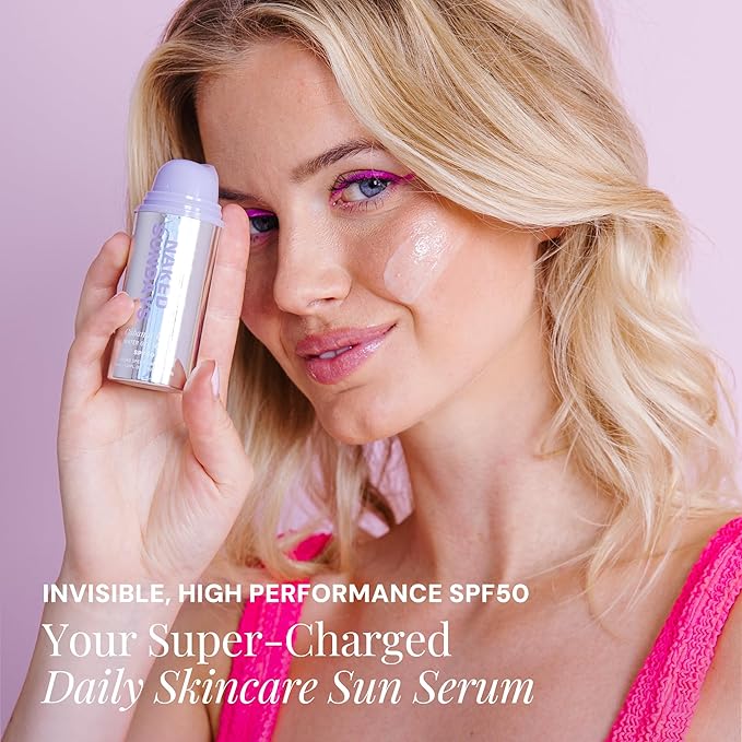 Naked Sundays CabanaClear SPF 50 Water Gel Serum - Invisible, Lightweight, & Hydrating Facial Sunscreen with Hyaluronic Acid, Broad Spectrum, Oil-Free, Silicone Free, Fragrance-Free for All Skin Types
