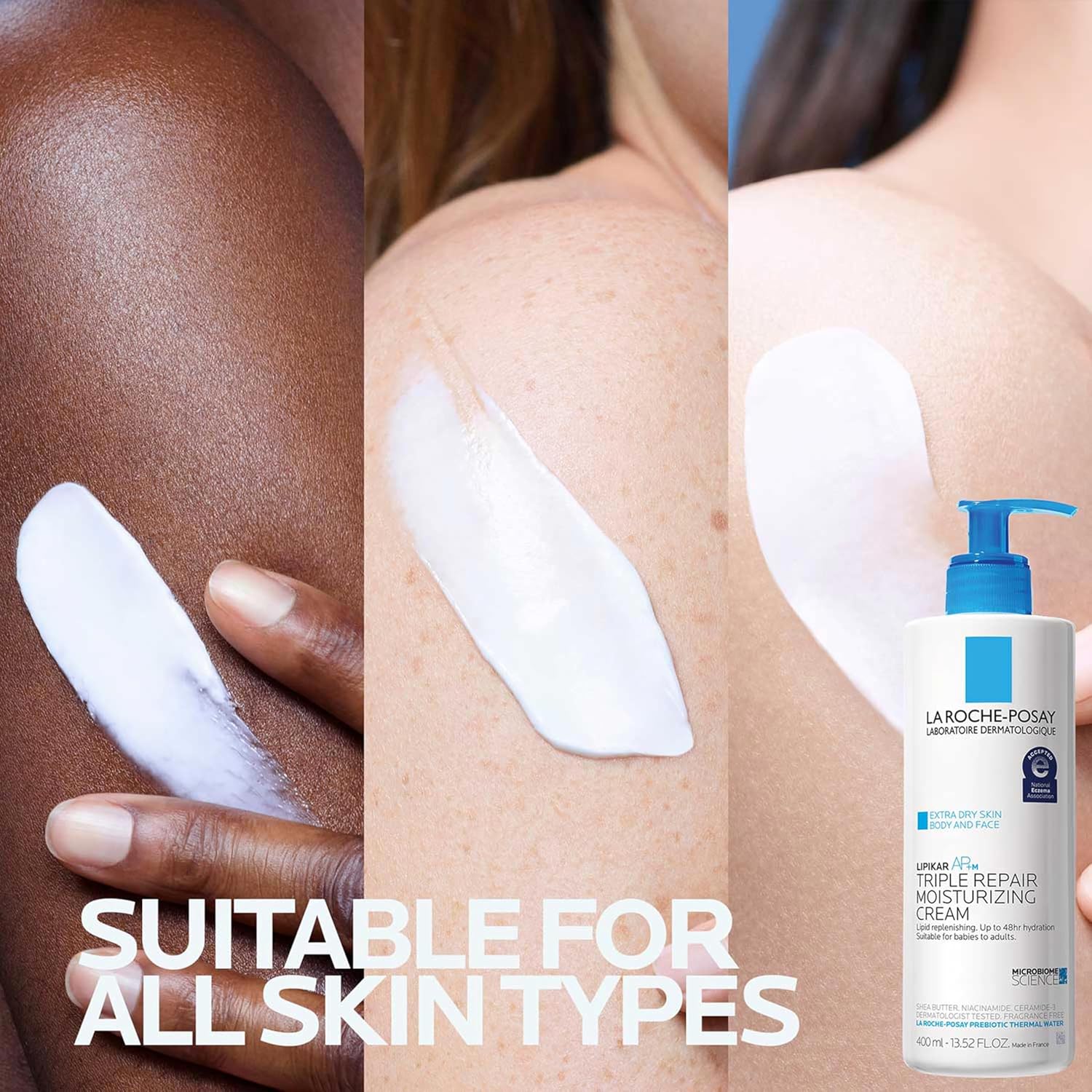 💧 La Roche-Posay Lipikar AP+ Triple Repair Moisturizing Cream – Face & Body Lotion for Dry, Sensitive Skin with Shea Butter & Niacinamide