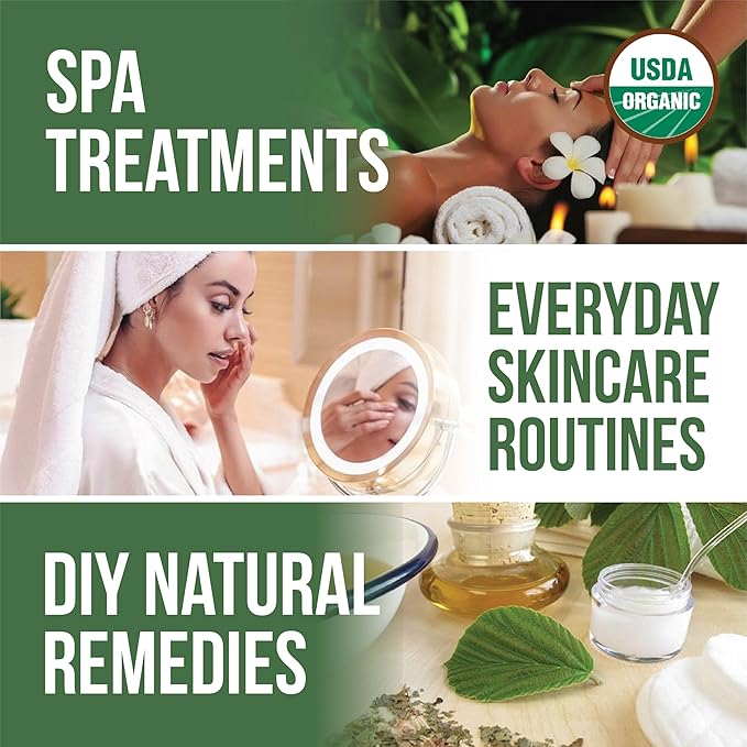 Organic Witch Hazel – 100% Pure Natural USP Astringent with 14% Alcohol | Hamamelis Virginiana Extract for Face, Skin, Hair & Wellness | 128 Fl Oz | 1 Gallon | Net Wt: 3.8kg /8.4 lbs