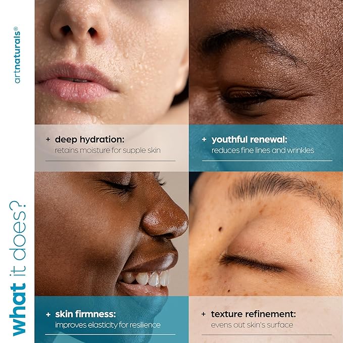 ArtNaturals Hyaluronic Acid Serum - Anti- Aging Facial Serum, Natural Moisturizer w/Vitamin C Serum & Vitamin E - for Skin Care - Reduce Wrinkles & Dark Spots (1 Fl Oz (Pack of 1))