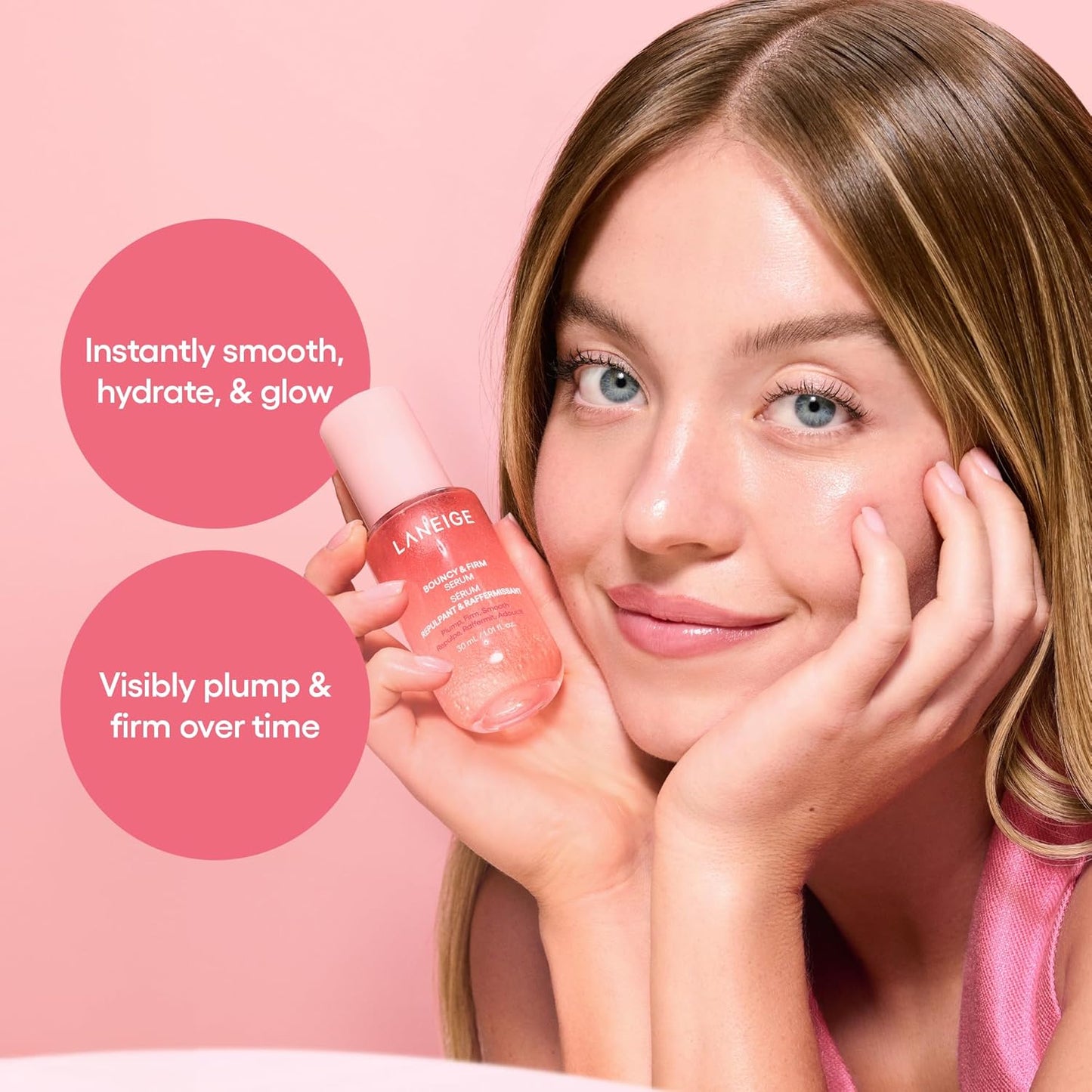 Bouncy & Firm Serum: Korean Slow Aging Collagen Serum with Peptides for Plumping, Firming, & Hydrating