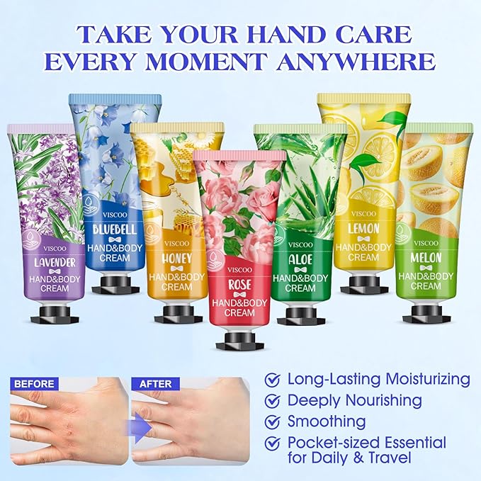 42 Pack Hand Cream Gifts Set for Women, Bulk Hand Lotion for Birthday Gifts for Women, Bridesmaid Gifts, Thank You Gifts, Party Favors, Mini Moisturizing Hand Lotion Travel Size for Dry Cracked Hands