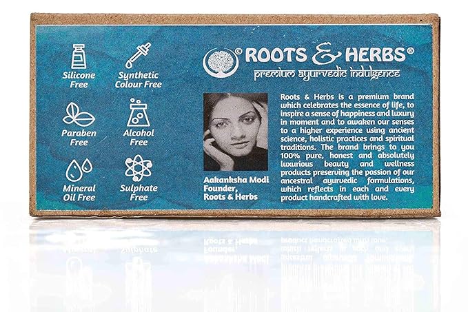 ROOTS AND HERBS Ayurvedic Bar Soap Natural Treatment 100% Vegan, No Paraben, No SLS, No Sulphate, Nourishing Avocado, Bergamot and White Lily Cold Process Gourmet Cleansing Body Soap